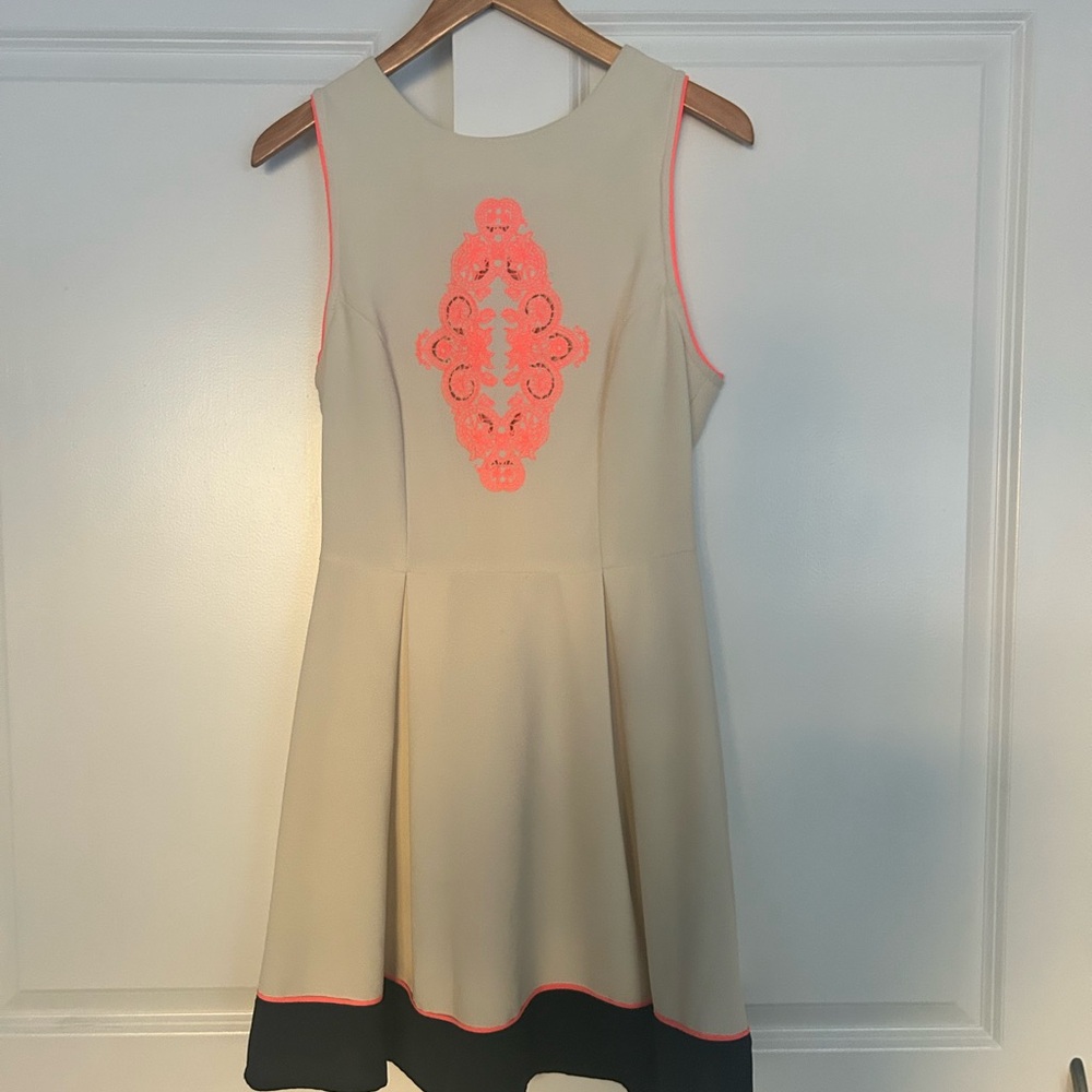 Sugarlips Cream Textured Dress